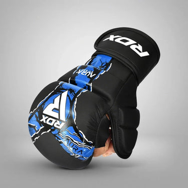 RDX Grappling Gloves Shooter Aura F-17#color_blueblack